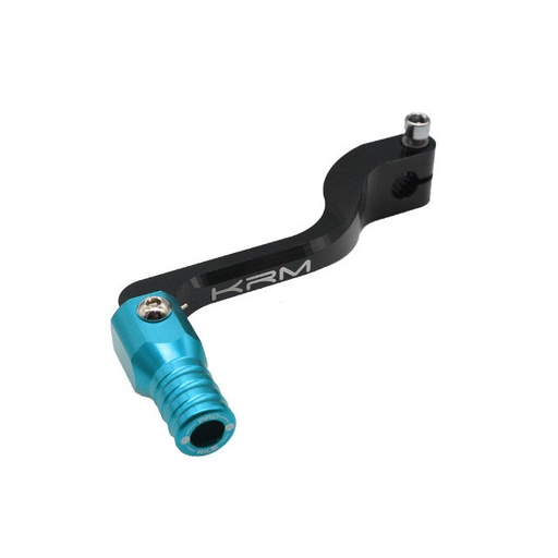 [KR578F] Pedal de cambio plegable Derbi KRM - negro/turquesa