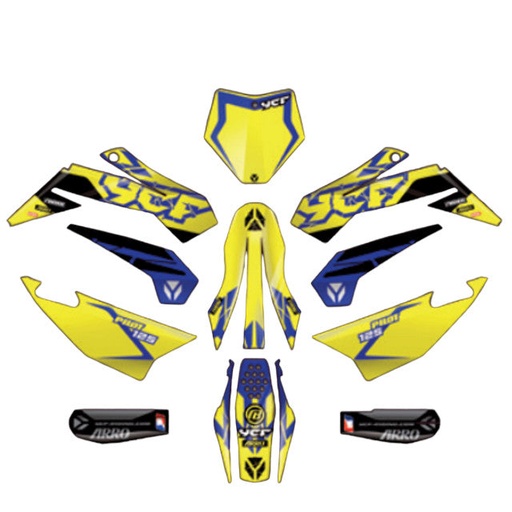 [KDP1252024] Kit de adhesivos completo YCF Pilot F125 2024