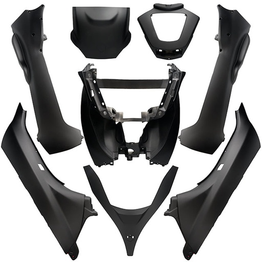 [AP55BP10.500.BM] Carenados Piaggio MP3 125/250/300 11-14 / 400 08-11 / 500 11-13 8 piezas AllPro - negro mate