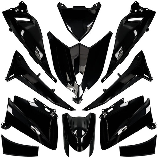 [AP55BP10.558.BK] Carenados Yamaha T-Max 530 12-14 11 piezas AllPro - negro brillante