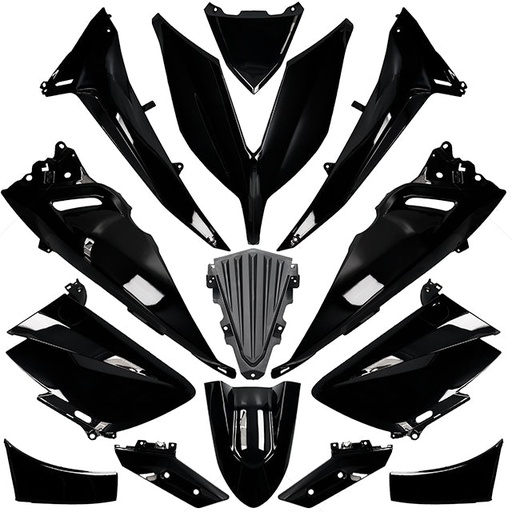 [AP55BP10.559.BK] Carenados Yamaha T-Max 530 15-16 14 piezas AllPro - negro brillante