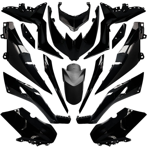 [AP55BP10.659.BK] Carenados Yamaha X-Max 125/300 18-22 / 400 18-20 15 piezas AllPro - negro brillante