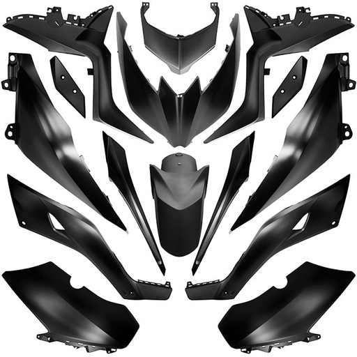 [AP55BP10.659.BM] Carenados kit Yamaha X-Max 125/300 (18-22) 400 (18-20) 15 piezas Negro mate AllPro