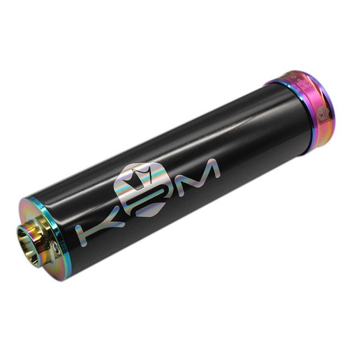 [KR107F] Silenciador 90-110cc aluminio 2019 KRM - negro brillante/neo cromado