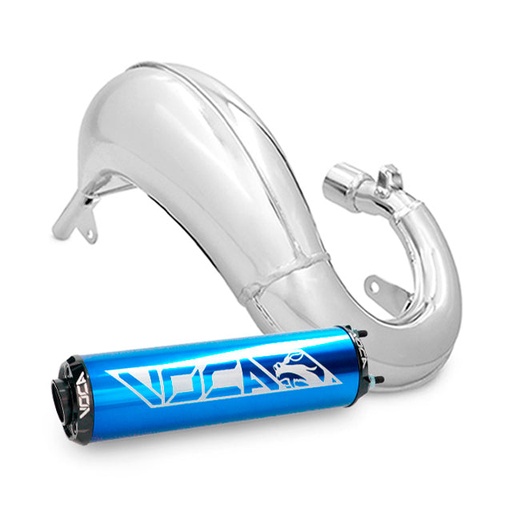 [VCR-RD38190/BLBK] Escape Beta RR Enduro / SM >12 VOCA Cross Chromed 50/70cc (CE) - Silenciador azul