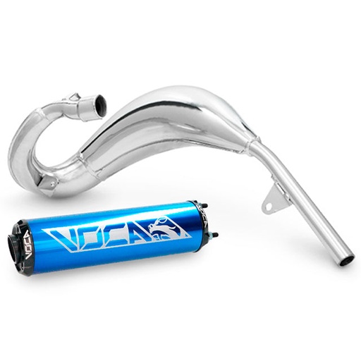 [VCR-RD38191/BLBK] Escape VOCA Cross Chromed 50/70cc (CE), Beta RR Enduro / SM a partir de 2021 - silenciador azul