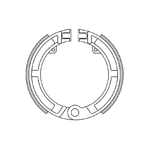 [176.0162/R] Zapatas freno delantero Vespa Primavera/Super/SL/llantas 8" Polini For-Race