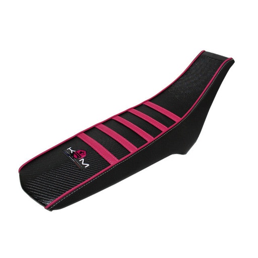 [KR519F] Funda asiento Derbi / Gilera >18 Pro Ride KRM - negro/rosa