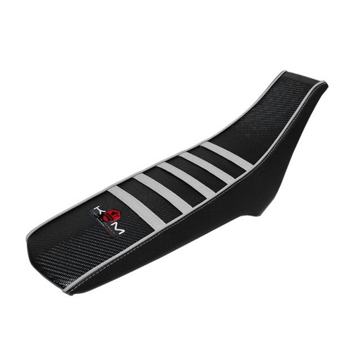 [KR520F] Funda asiento Derbi / Gilera >18 Pro Ride KRM - negro/blanco