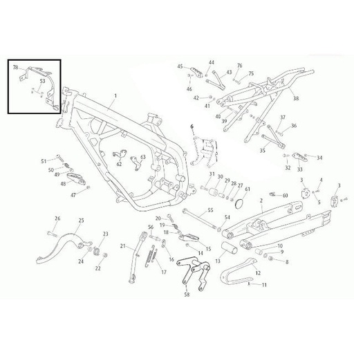 [0/000.980.5034F] Soporte delantero faro y cuentakilómetros Rieju MRT / Tango 50 / Marathon 125