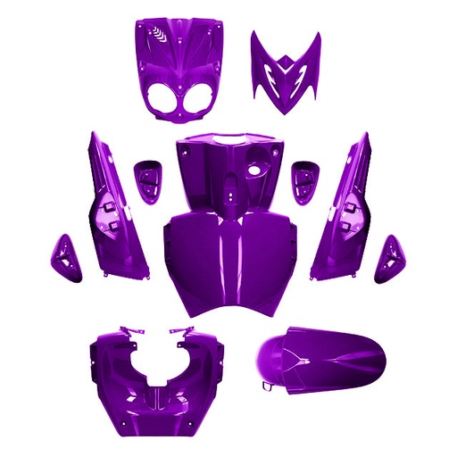 [AP55BP10.144.PM] Kit carenados Yamaha Slider / MBK Stunt 11 piezas AllPro - lila metalizado