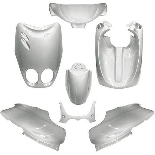[AP55BP10.958.SI] Kit Carenados Yamaha Neo's / MBK Ovetto 97-07 7 piezas AllPro - plata metálico