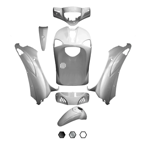 [AP55BP10.138.BK] Carenados Piaggio Liberty 50/125 7 piezas AllPro - negro metalizado