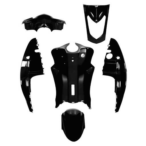 [AP55BP10.450.BK] Carenados Kymco Agility 50 6 piezas AllPro - negro metalizado