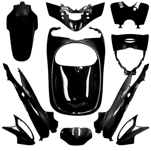 [AP55BP10.571.BK] Carenados Honda SH 125 04-08 10 piezas AllPro - negro metalizado