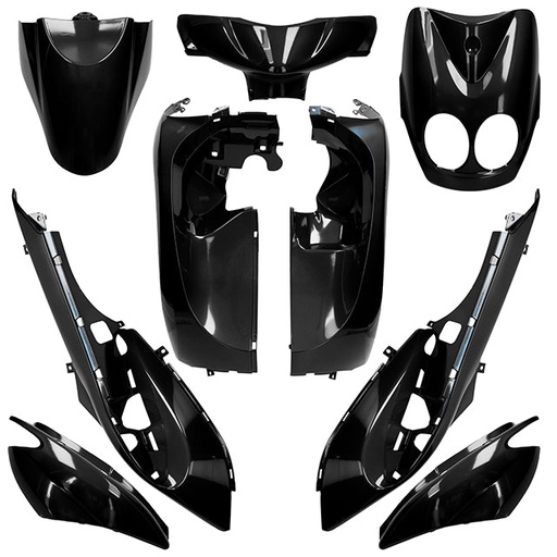 [AP55BP10.959.BK] Carenados MBK Ovetto / Yamaha Neos >08 9 piezas AllPro - negro metalizado