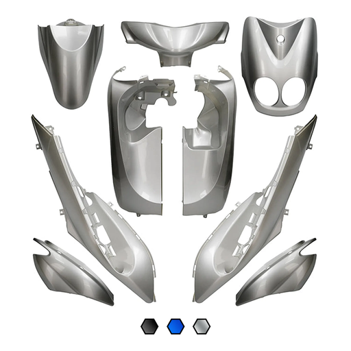 [AP55BP10.959.BK] Carenados MBK Ovetto / Yamaha Neos >08 9 piezas AllPro - negro metalizado