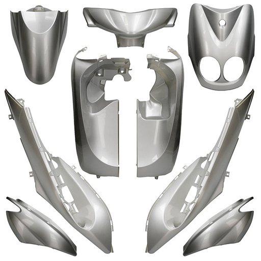 [AP55BP10.959.SI] Carenados MBK Ovetto / Yamaha Neos >08 9 piezas AllPro - plata metalizado