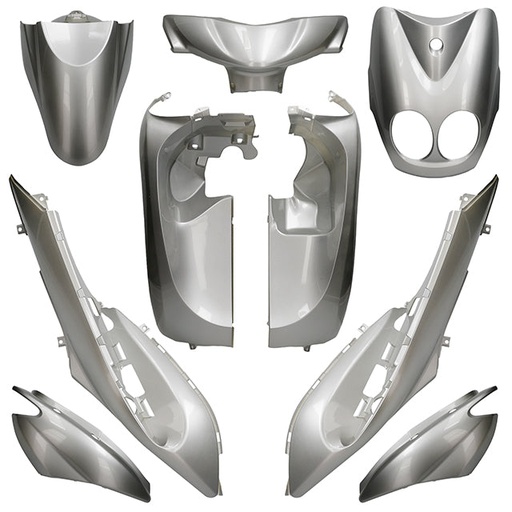 [AP55BP10.959.SI] Carenados MBK Ovetto / Yamaha Neos >08 9 piezas AllPro - plata metalizado