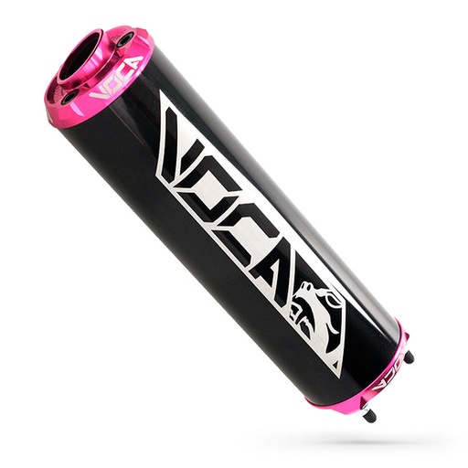 [VCR-RD30400/BKPI] Silenciador VOCA Aluminio CNC negro - cazoleta rosa