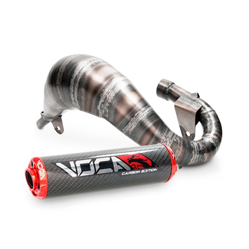 [VCR-RD37190.CC.CARE] Escape Beta RR Enduro/SM 2012-2020 Cross Carbon 80/90cc VOCA Racing - silenciador cazoleta roja