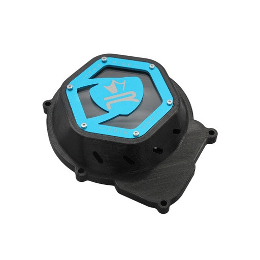 [KR729F] Tapa encendido Minarelli AM6 KRM Pro Ride - negro/turquesa