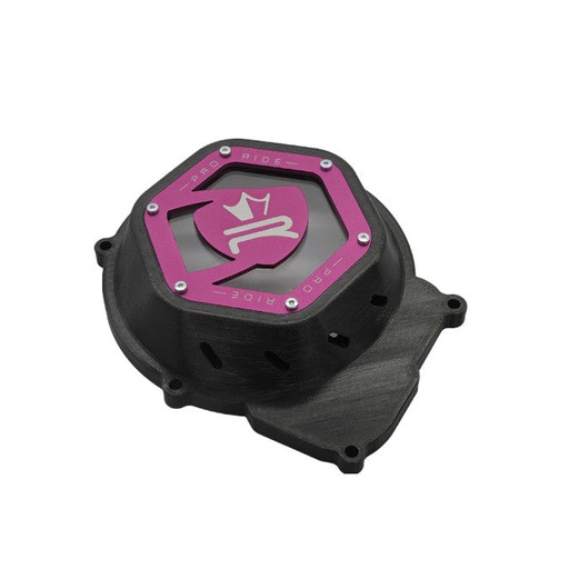 [KR726F] Tapa encendido Minarelli AM6 KRM Pro Ride - negro/rosa