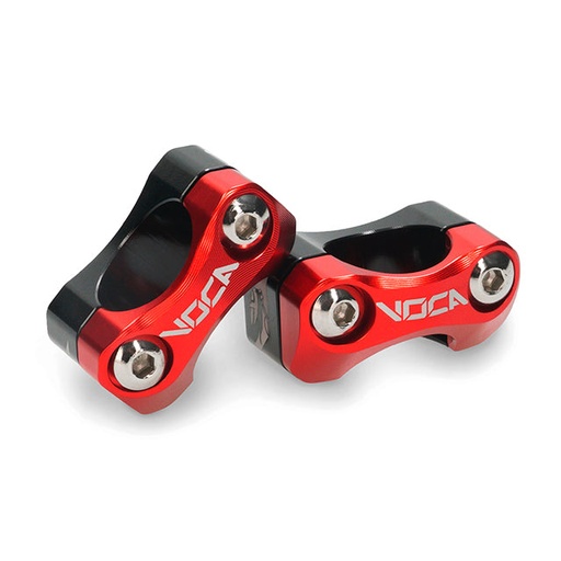 [VCR-SD960.V2/RE] Torretas manillar 28,6 mm Voca V2 HB28 CNC - rojo