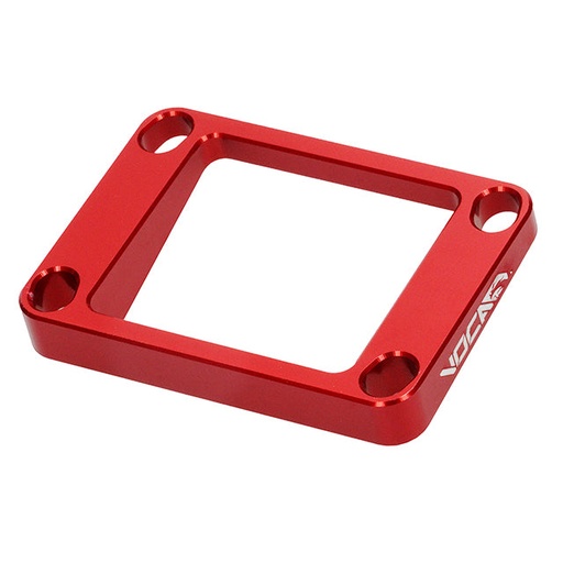 [VCR-RD13.SPC.DA.0505/RE] Suplemento CNC caja de laminas inclinada 5º Derbi / AM6 50cc VOCA - 5mm rojo