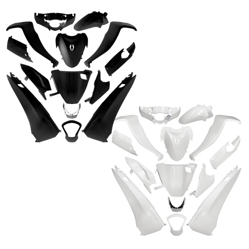 [AP55BP10.573.BK] Carenados Honda SH 125 13-16 11 piezas AllPro - negro metálico perla