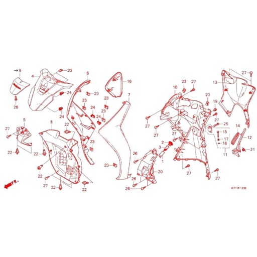 [AP55BP12.574.13] Cubrefrontal Honda SH 125 17-19 AllPro