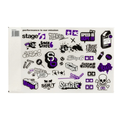 [S6-0504/PU] Kit de pegatinas A4 Stage6 - lila
