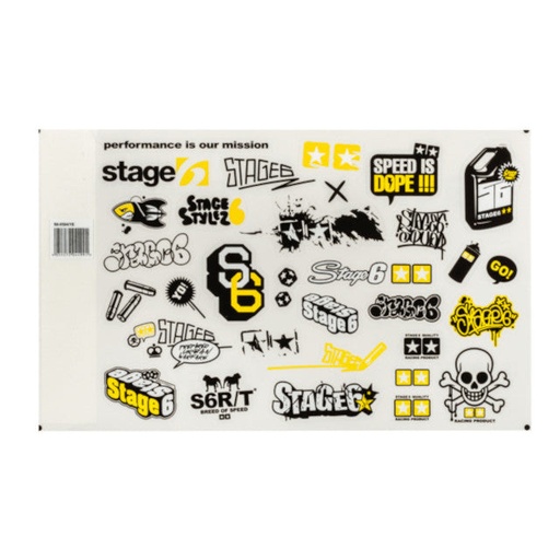[S6-0504/YE] Kit de pegatinas A4 Stage6 - amarillo