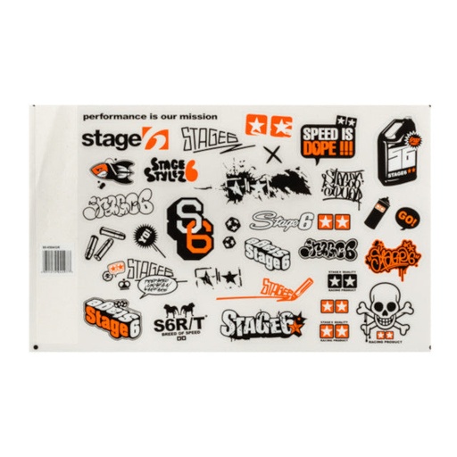 [S6-0504/OR] Kit de pegatinas A4 Stage6 - naranja