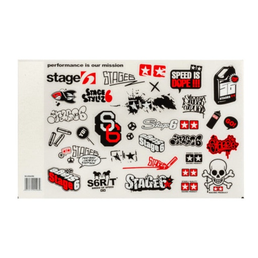 [S6-0504/RE] Kit de pegatinas A4 Stage6 - rojo