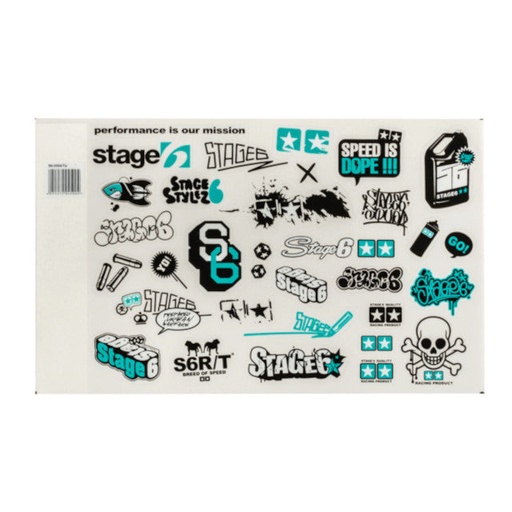 [S6-0504/TU] Kit de pegatinas A4 Stage6 - turquesa