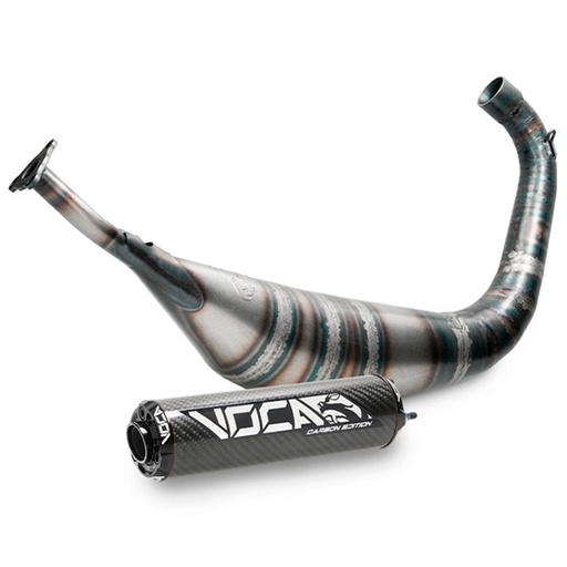 [VCR-RD30192.01.CABK] Escape Derbi Senda Carbon Racing 70/80cc VOCA - silenciador cazoleta negra