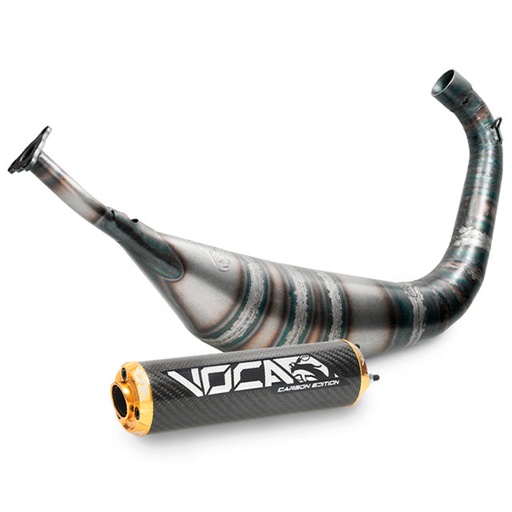 [VCR-RD30192.01.CAGO] Escape Derbi Senda Carbon Racing 70/80cc VOCA - silenciador cazoleta oro