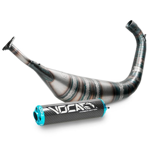 [VCR-RD30192.01.CACY] Escape Derbi Senda Carbon Racing 70/80cc VOCA - silenciador cazoleta azul cyan