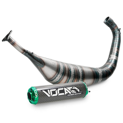 [VCR-RD30192.01.CAGR] Escape Derbi Senda Carbon Racing 70/80cc VOCA - silenciador cazoleta verde