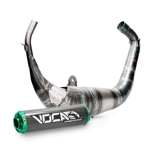 [VCR-RD30193.01.CAGR] Escape Aprilia RS >2006 Derbi GPR >2004 Carbon Racing 80cc VOCA salida bajo culín - silenciador cazoleta verde