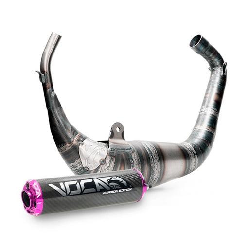 [VCR-RD30193.01.CAPU] Escape Aprilia RS >2006 Derbi GPR >2004 Carbon Racing 80cc VOCA salida bajo culín - silenciador cazoleta violeta