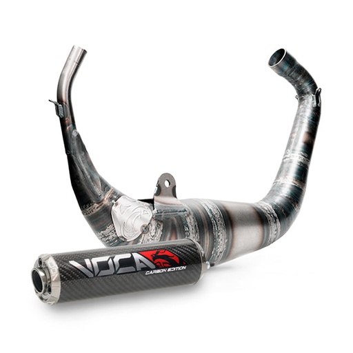 [VCR-RD30193.01.CAAL] Escape Aprilia RS >2006 Derbi GPR >2004 Carbon Racing 80cc VOCA salida bajo culín - silenciador cazoleta gris