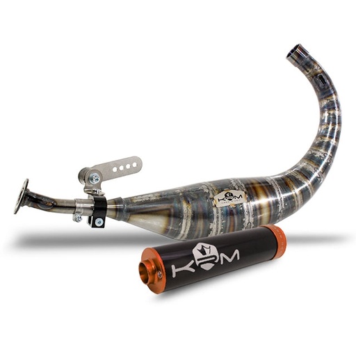 [KR310F/BK-OR] Escape KRM 70-78cc Derbi - silenciador negro/naranja