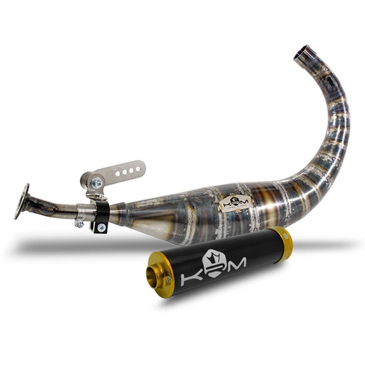 [KR310F/BK-GO] Escape KRM 70-78cc Derbi - silenciador negro/oro