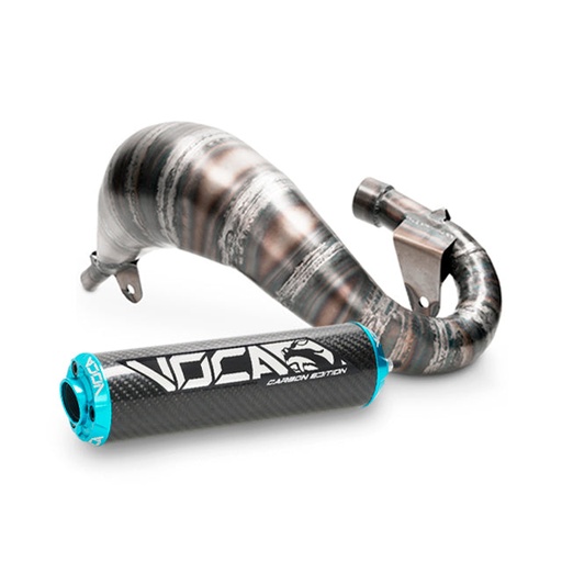 [VCR-RD37190.CC.CACY] Escape Beta RR Enduro/SM 2012-2020 Cross Carbon 80/90cc VOCA Racing - silenciador cazoleta azul cyan