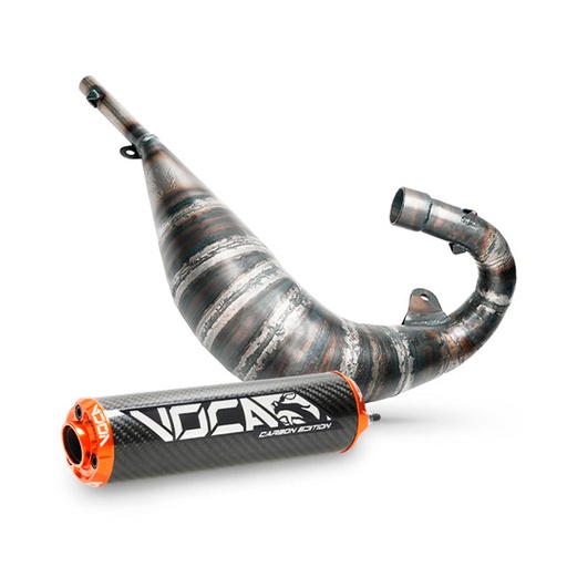 [VCR-RD37184.CC.CAOR] Escape VOCA Cross Carbon 80/90cc Sherco 50 SM-R / SE-R - silenciador cazoleta naranja