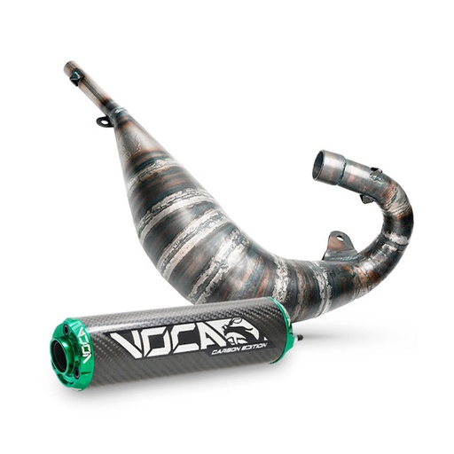 [VCR-RD37184.CC.CAGR] Escape VOCA Cross Carbon 80/90cc Sherco 50 SM-R / SE-R - silenciador cazoleta verde
