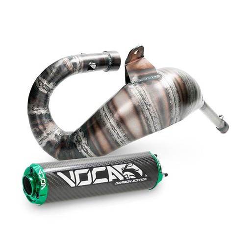 [VCR-RD37192.CC.CAGR] Escape Derbi Senda / DRD Cross Carbon 80 Voca Racing - silenciador cazoleta verde