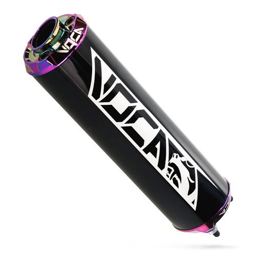 [VCR-RD30400/BKTI] Silenciador VOCA Aluminio CNC negro - cazoleta neocromado